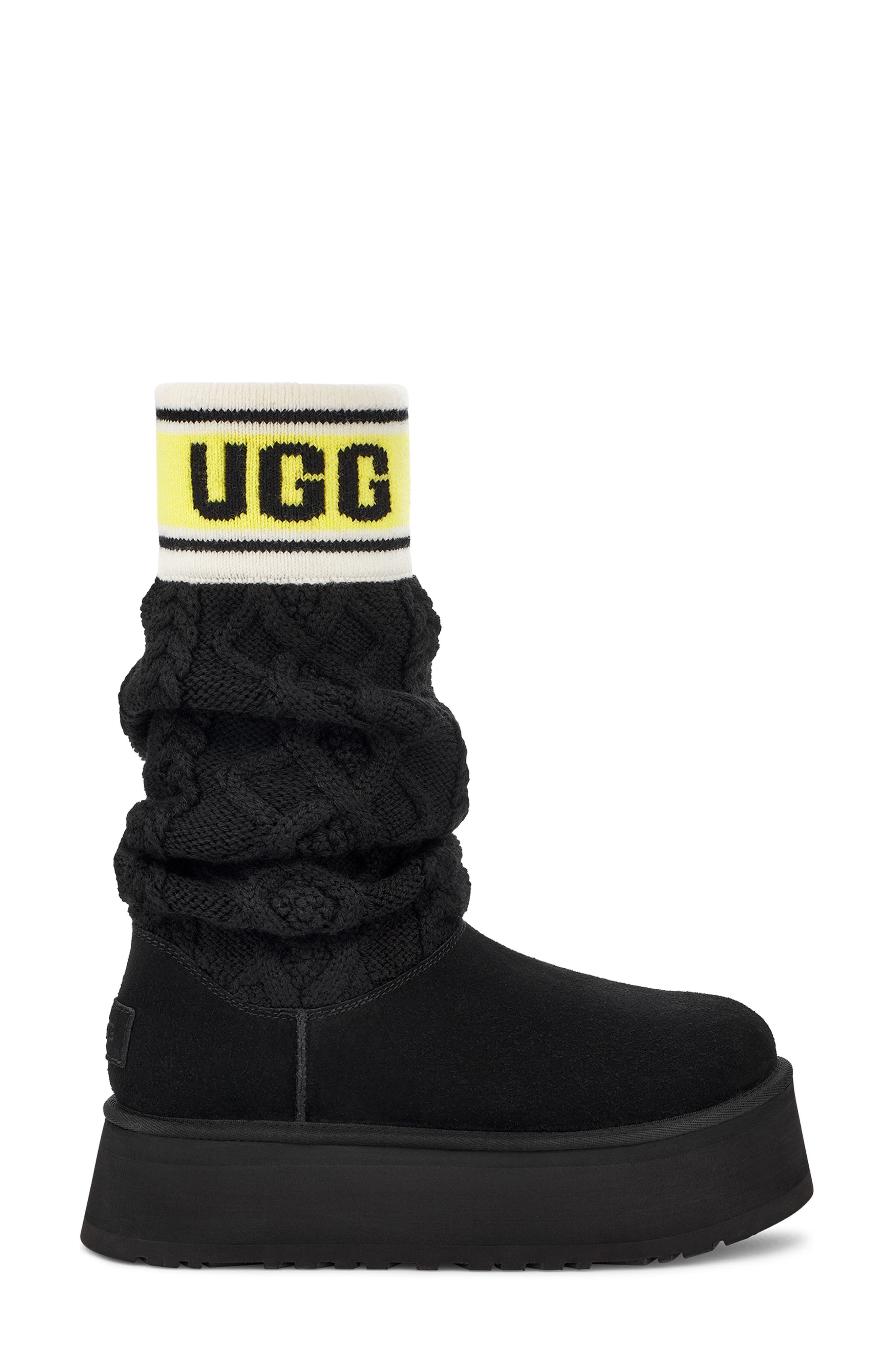 UGG<sup>®</sup> Classic Sweater Letter Boot, Alternate, color, 
