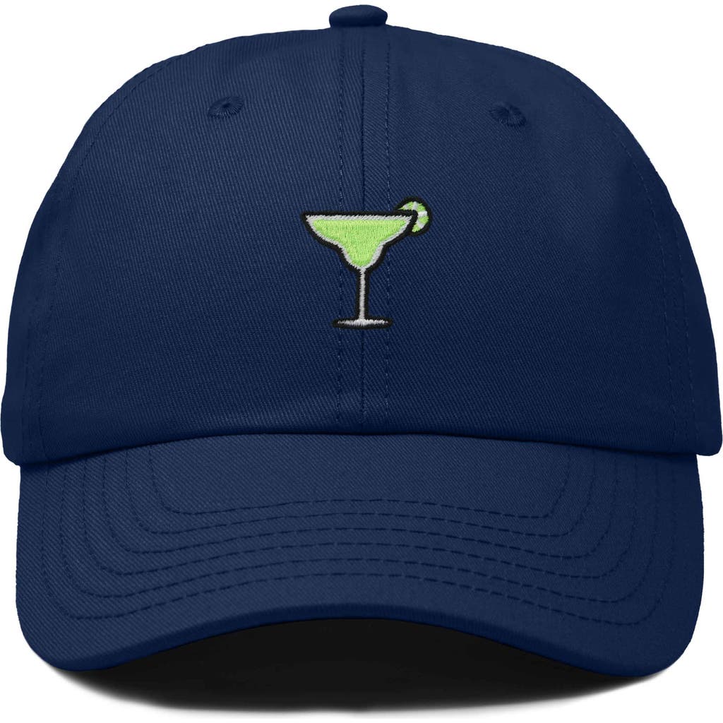 Dalix Margarita Embroidered Dad Hat In Navy Blue