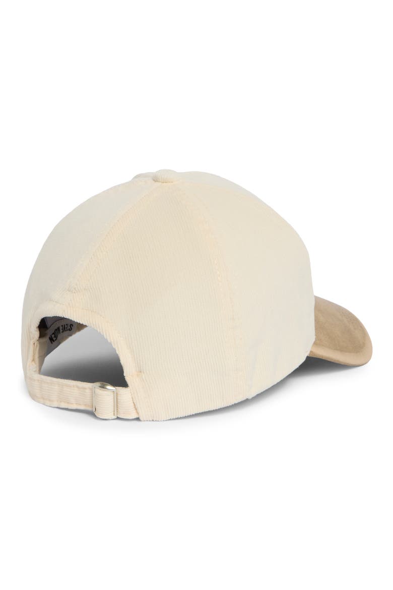 Mixed Media Baseball Cap, Alternate, color, OFF WHITE MULTI