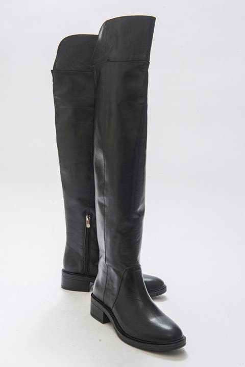 Petya Leather Over the Knee Boot