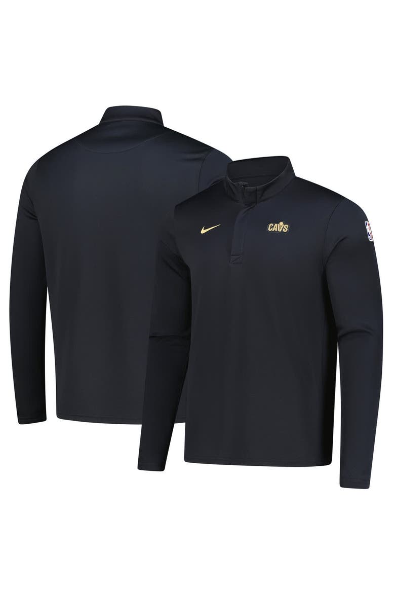 Men's Nike Black Cleveland Cavaliers 2025/26 Authentic Coaches Quarter-Zip Dri-Fit Top, Main, color, Black