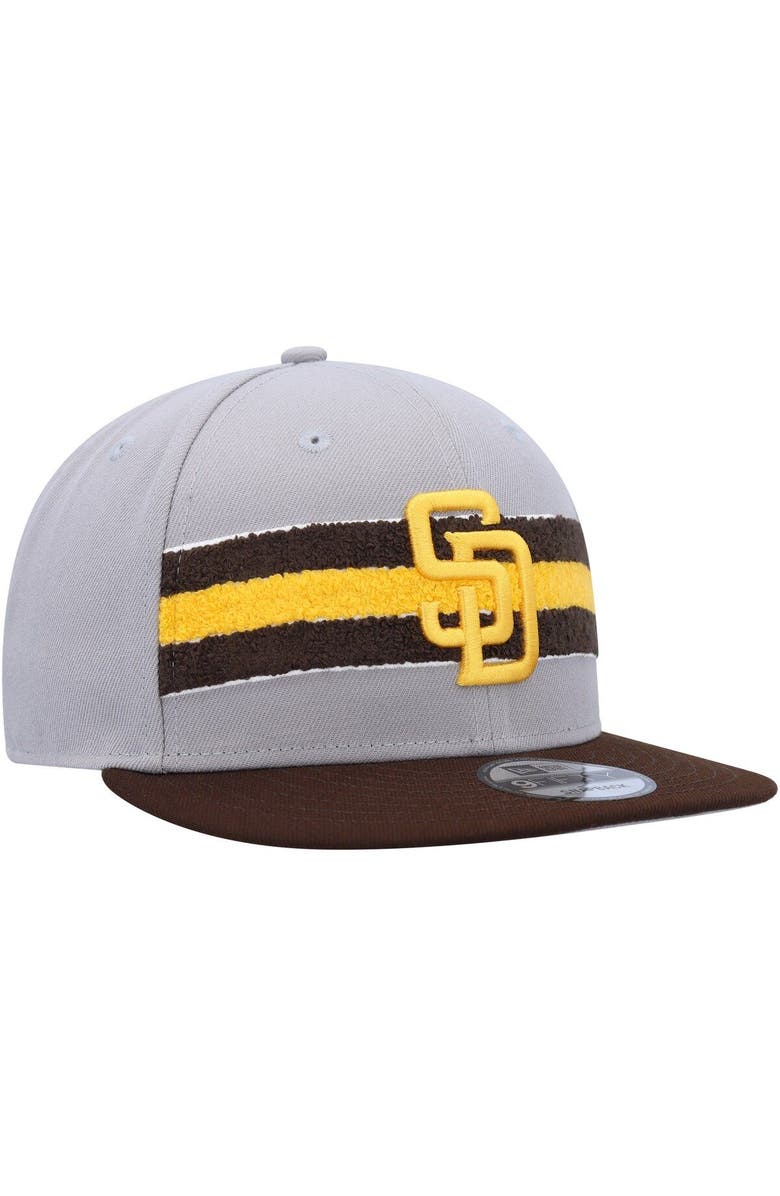 New Era Men's New Era Gray/Brown San Diego Padres Band 9FIFTY Snapback Hat, Alternate, color, Brown