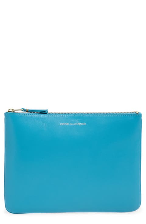 Medium Classic Leather Zip-Up Pouch