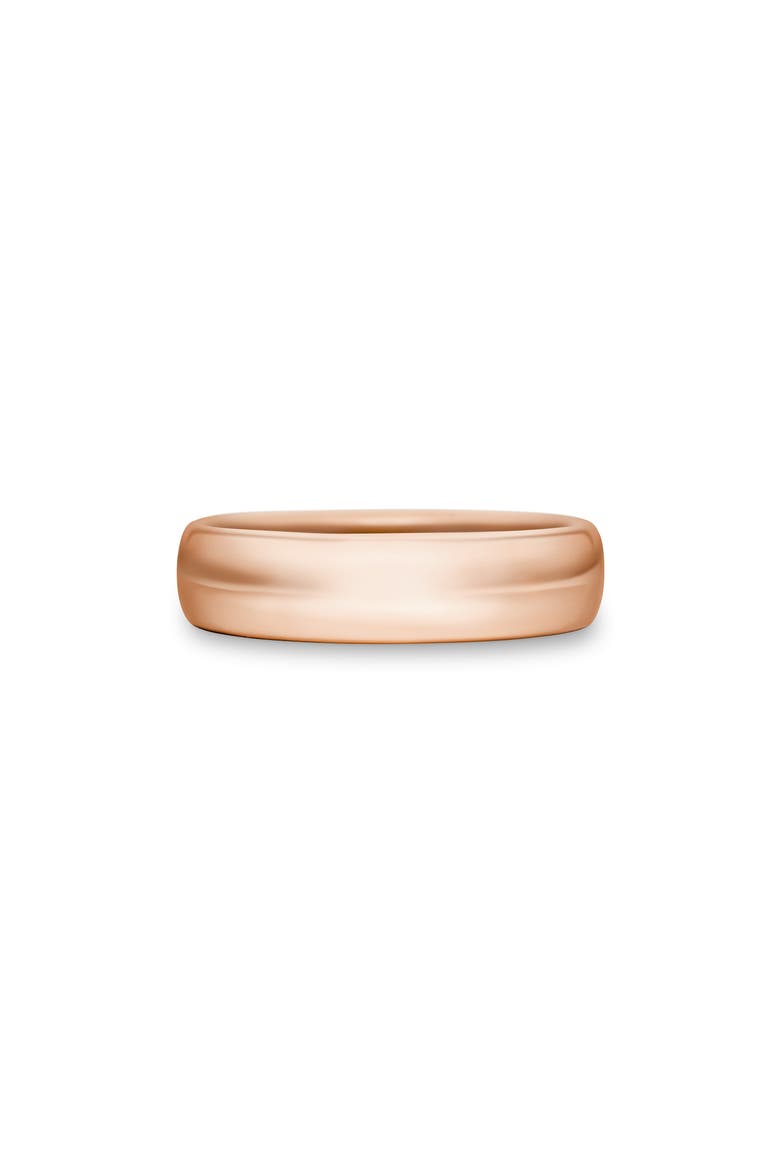 DY Classic Band Ring in 18k White Gold, Alternate, color, ROSE GOLD