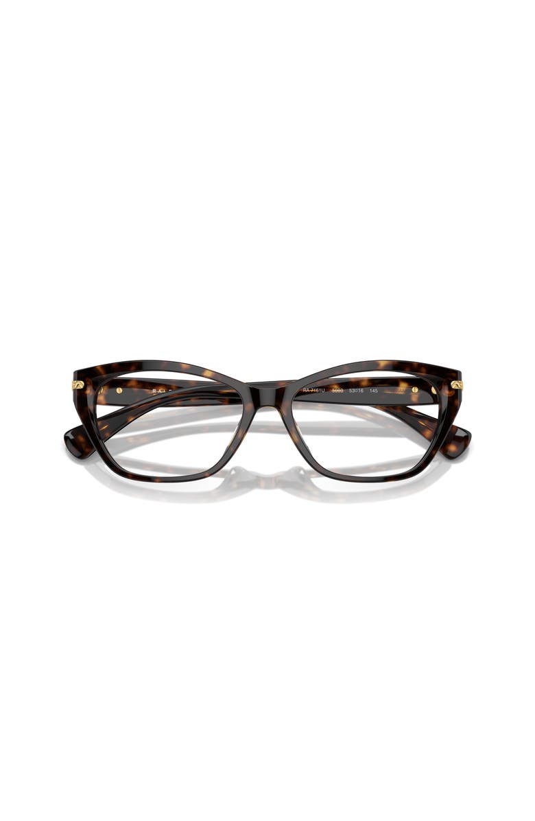 RALPH 55mm Rectangle optical glasses, Alternate, color, Tortoise