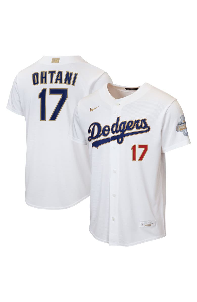 Nike Youth Nike Shohei Ohtani White Los Angeles Dodgers 2026 Gold Collection Home Replica Jersey, Alternate, color, White