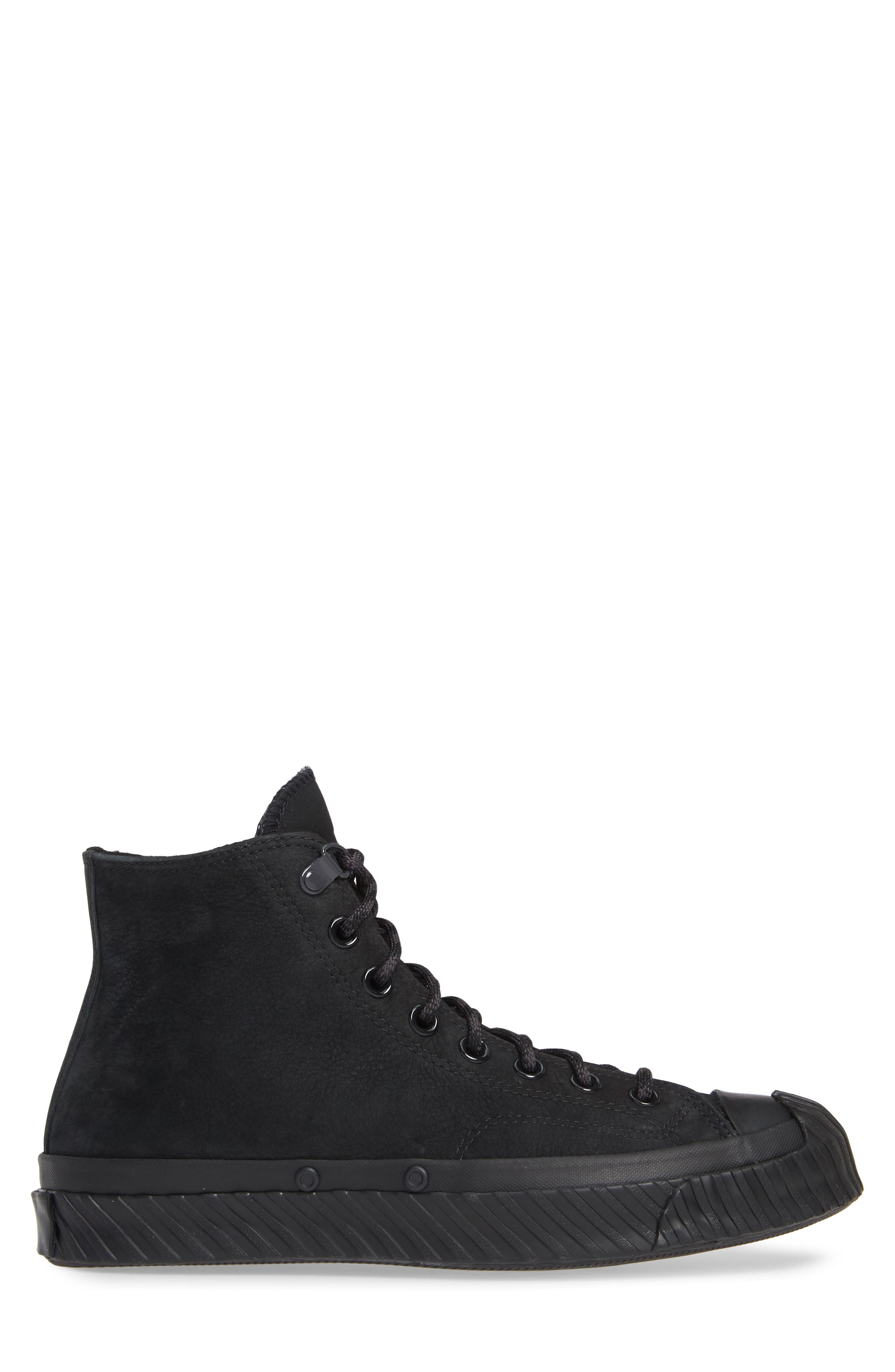 Chuck Taylor® All Star® Bosey Water Repellent High Top Sneaker, Alternate, color, BLACK/ ALMOST BLACK/ BLACK