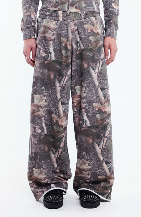 Woodland Camo Print Monster Sweatpants