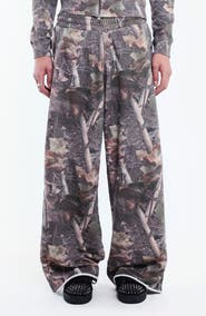 JADED LONDON Woodland Camo Print Monster Sweatpants