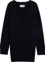 MM6 Maison Margiela Wool Blend V-Neck Sweater