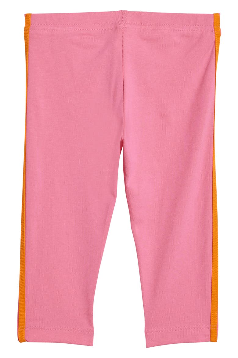 Lifestyle T-Shirt, Skirt & Leggings Set, Alternate, color, BRIGHT ORANGE/ PINK FUSION