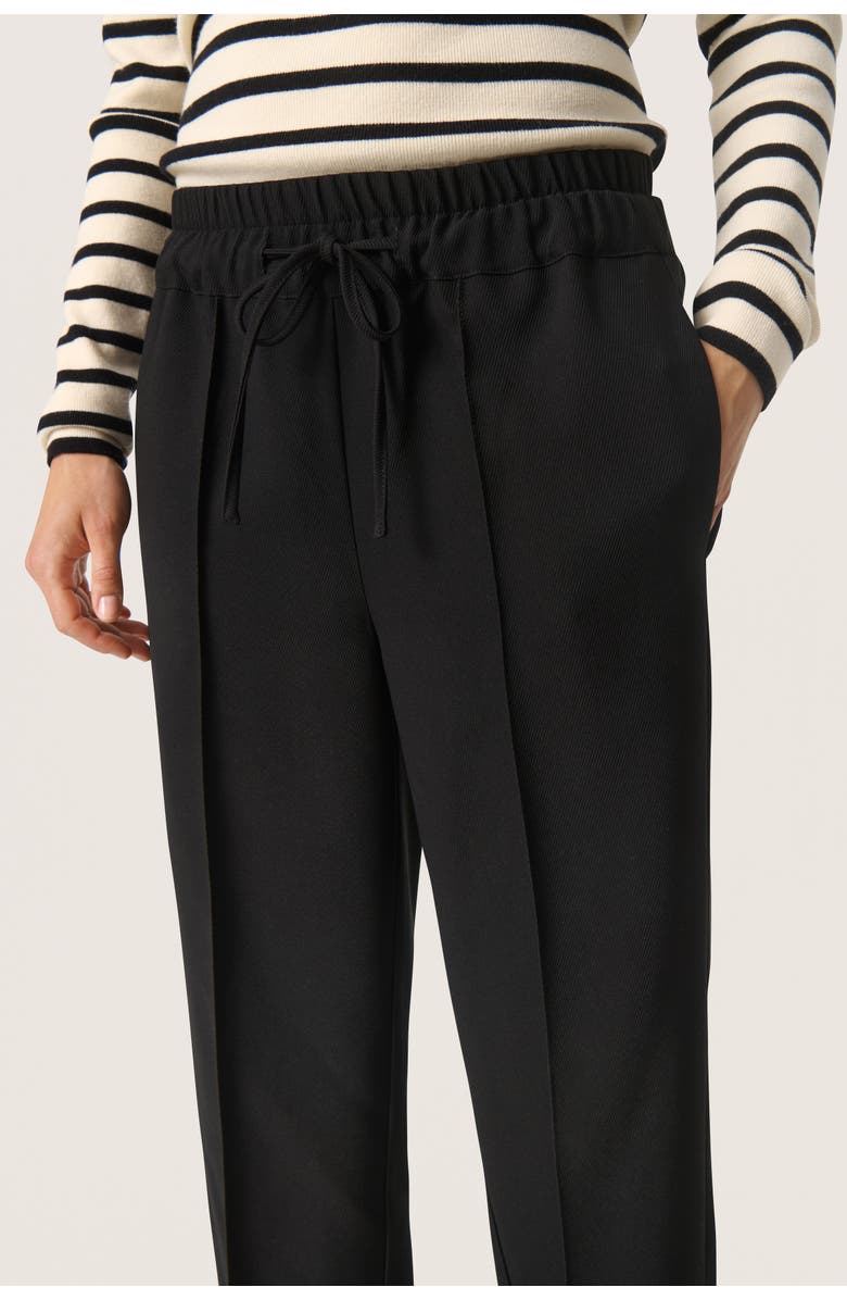 Soaked in Luxury SLBea Wide Leg Regular Fit Trousers, Alternate, color, Black