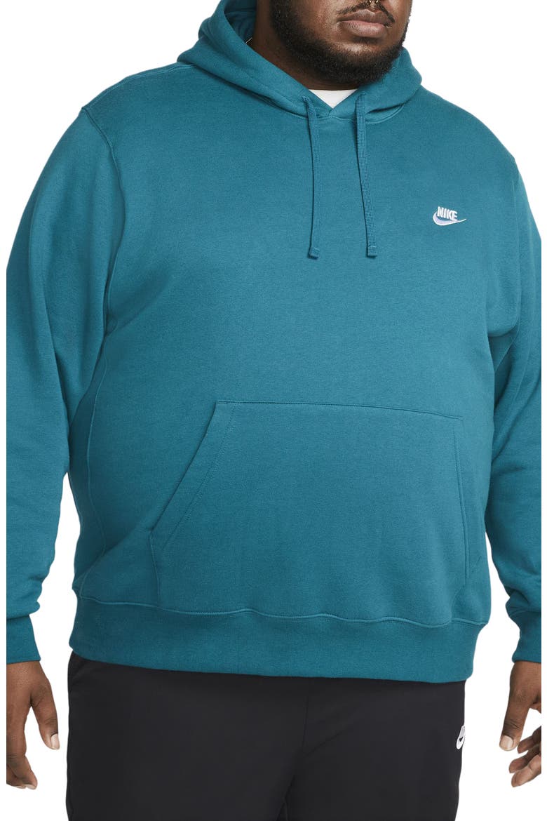 Sportswear Club Hoodie, Main, color, 381 GEODE TEAL/GEODE TEAL/WHITE