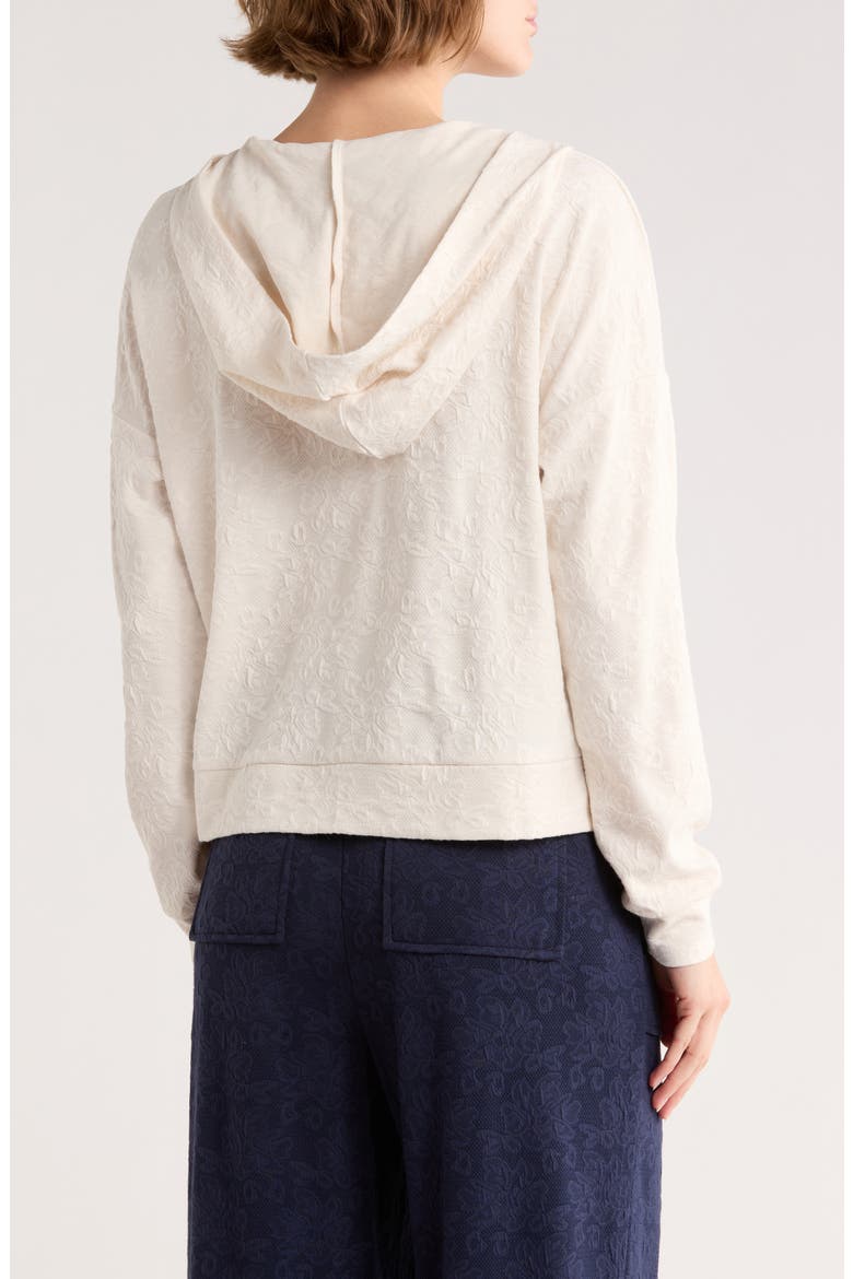 Jacquard Hoodie, Alternate, color, IVORY