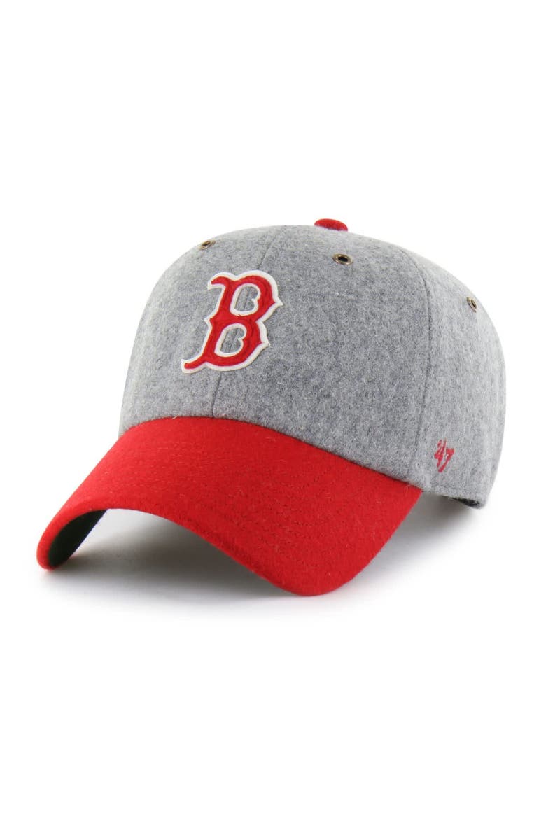 Men's '47  Gray Boston Red Sox Golden Age Wool Clean Up Adjustable Hat, Main, color, Gray