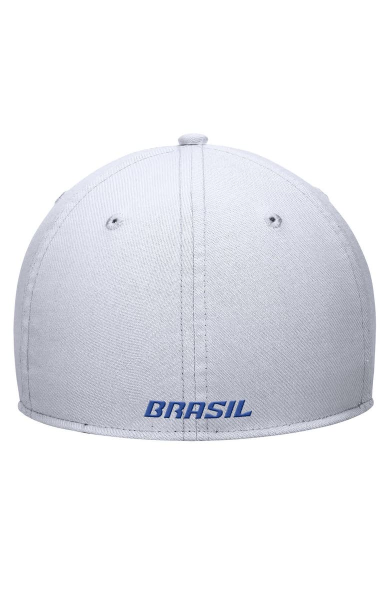 Nike Men's Nike White Brazil National Team Rise Swoosh Performance Flex Hat, Alternate, color, White
