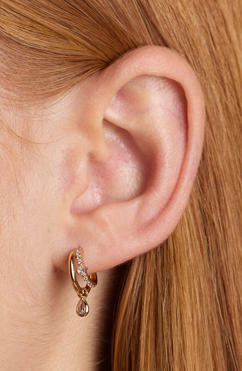 Illusion Huggie Hoop Earrings