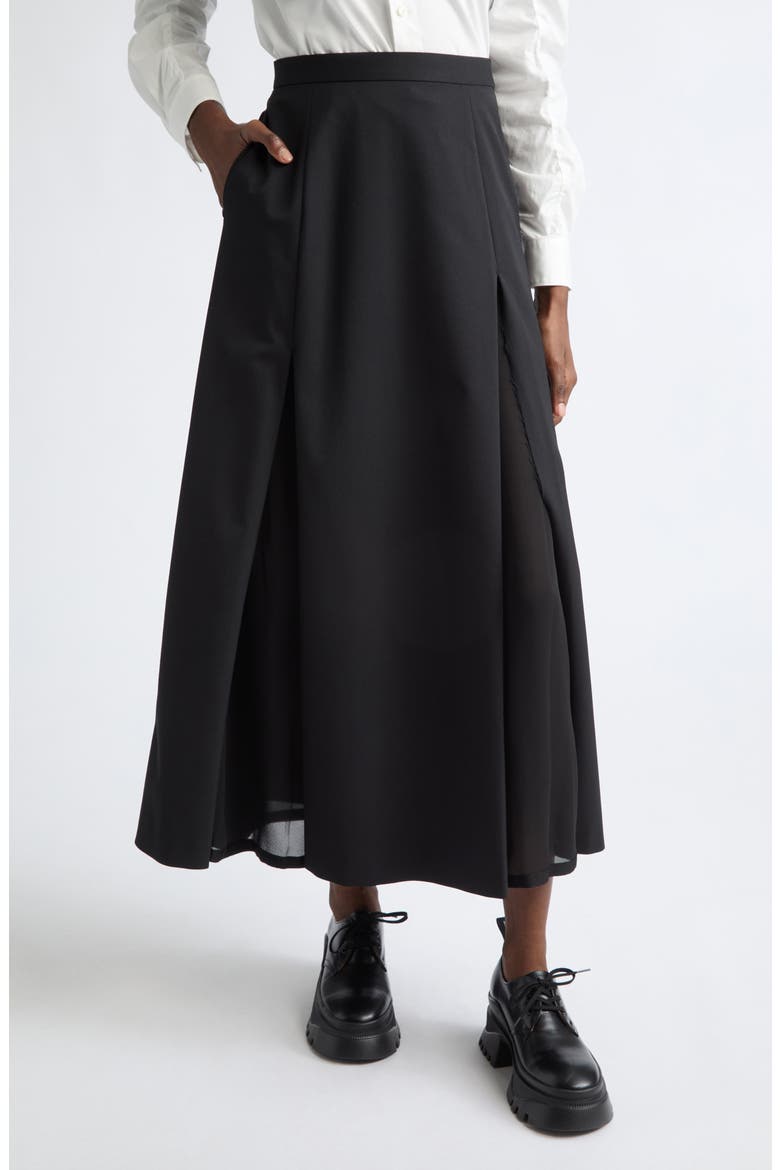 Slit Skirt, Main, color, BLACK