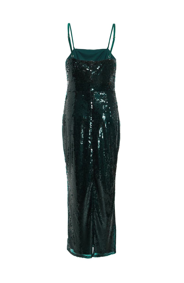 QUIZ Sequin Covered Strappy Maxi Dress, Alternate, color, Bottle Green