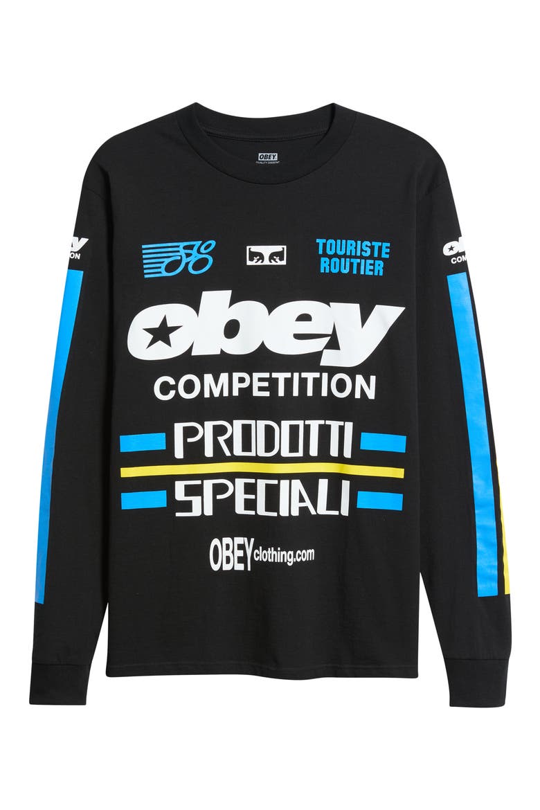 Competition Graphic Long Sleeve T-Shirt, Alternate, color, BLACK