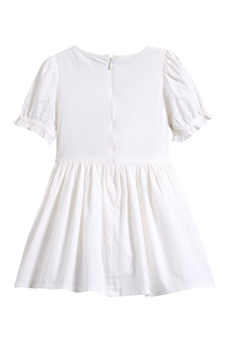 Kids' Amber Smocked Cotton Dress, Alternate, color, WHITE