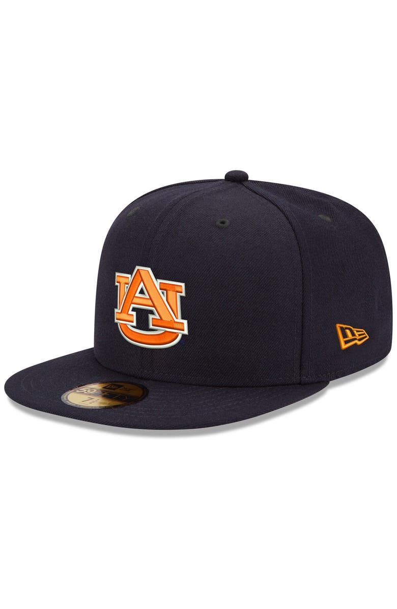New Era Auburn Tigers Navy Blue 59Fifty Fitted Hat, Alternate, color, Navy