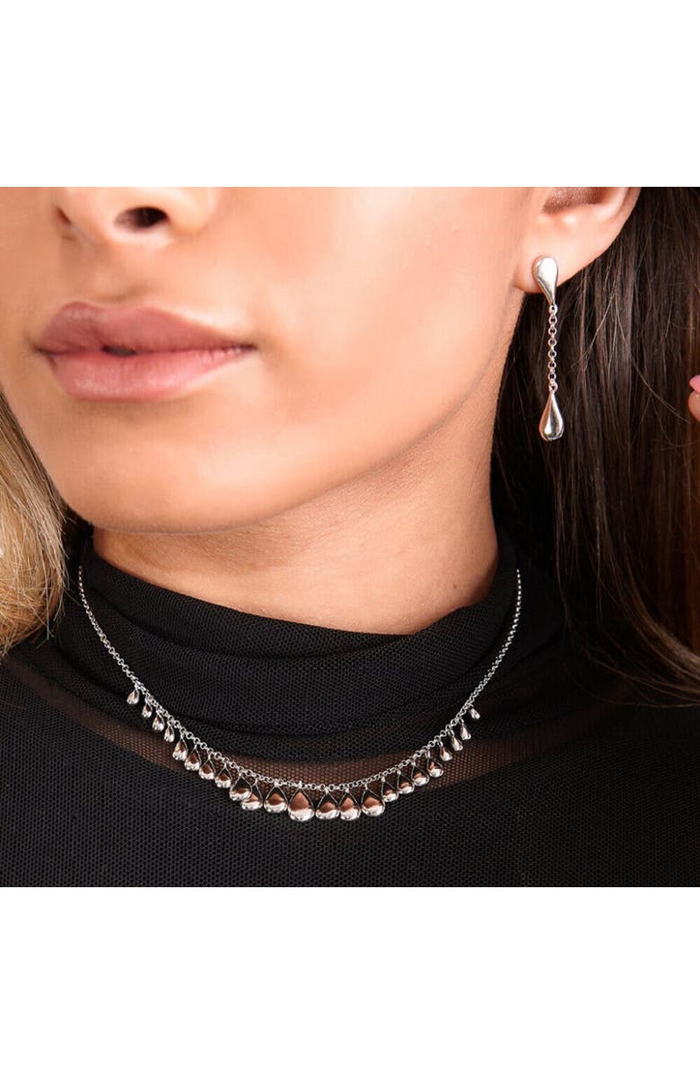 Lucy Quartermaine Multi Tear Necklace, Alternate, color, Sterling Silver