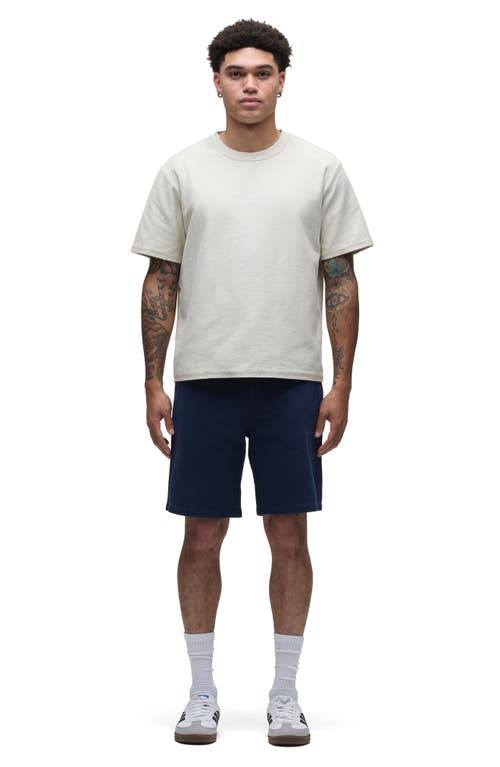 Hudson Jeans Venice Flat Front Navy Cotton Twill Chino Shorts In Navy