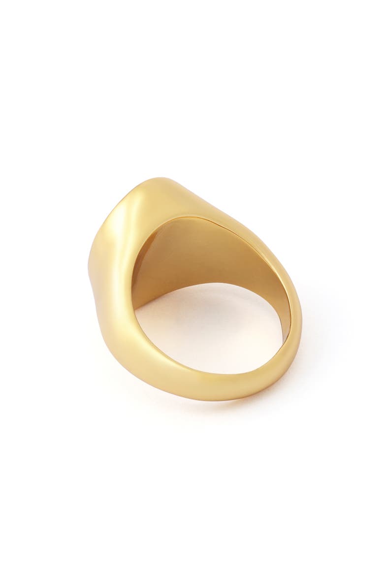 Eagle Enamel Signet Ring, Alternate, color, RED