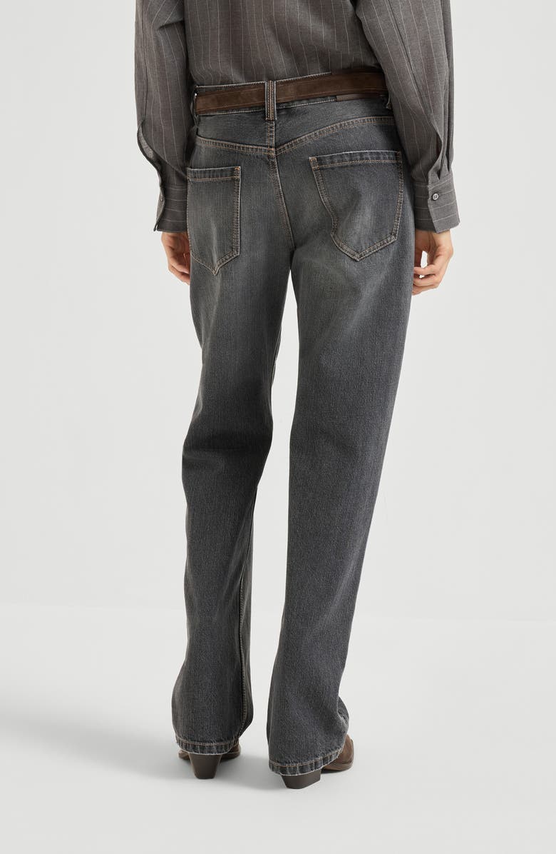 Brunello Cucinelli Authentic denim trousers, Alternate, color, Dark Grey
