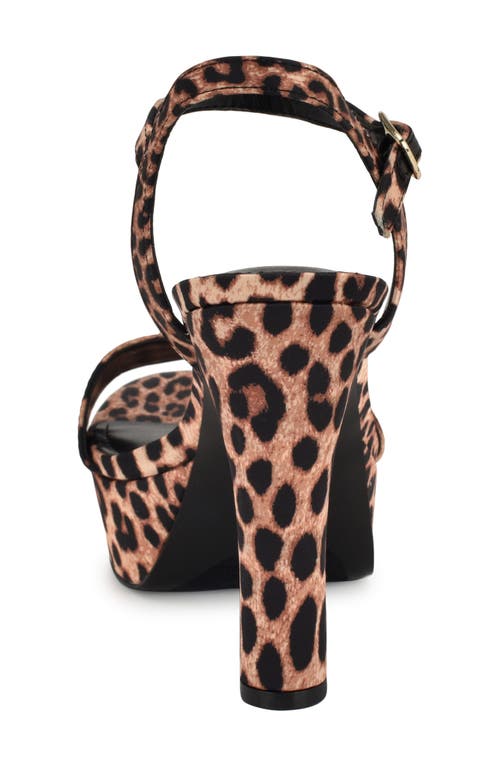 Shop Nine West Solas Ankle Strap Platform Sandal In Dark Natural