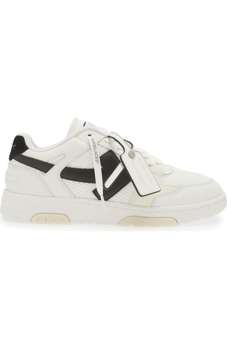 Off-White Slim Out of Office Low Top Sneaker, Alternate, color, White - Black