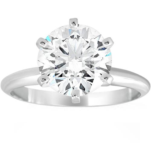 Bliss Diamond Certified 3 Ct Diamond Solitaire Platinum Engagement Ring Lab Grown In Platinum