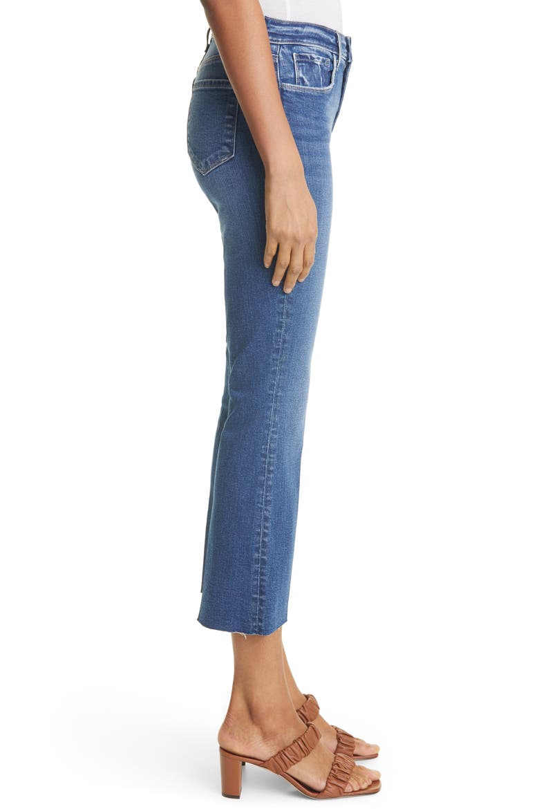 Kendra Raw Hem Crop Flare Leg Jeans, Alternate, color, LAREDO