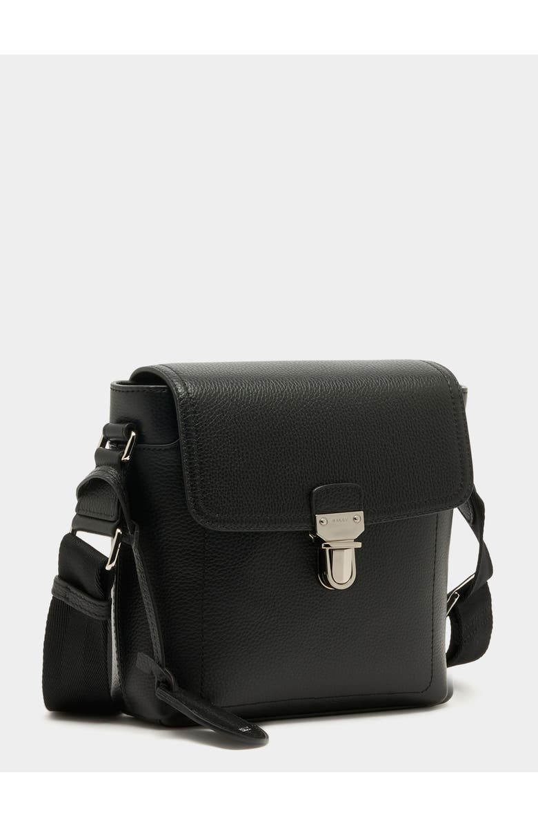 Bally Capitol Crossbody Bag in Bovine Leather, Alternate, color, Black+Palladio