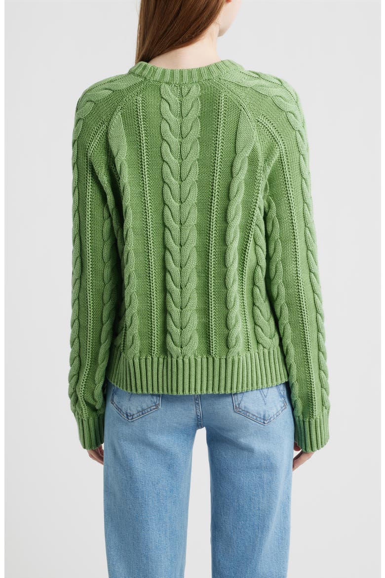 Cable Stitch Sweater, Alternate, color, SPRUCE