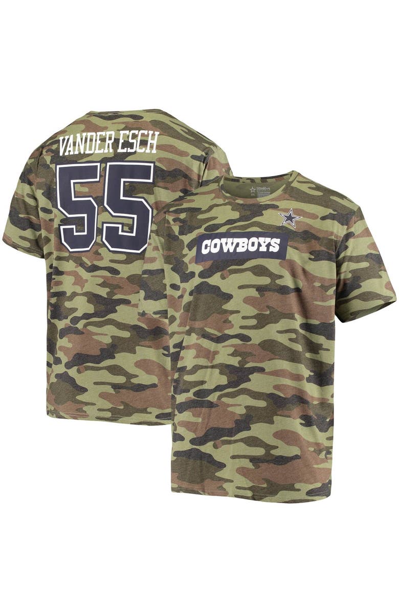 NFL Men's Leighton Vander Esch Camo Dallas Cowboys Caudron Name & Number T-Shirt, Main, color, 
