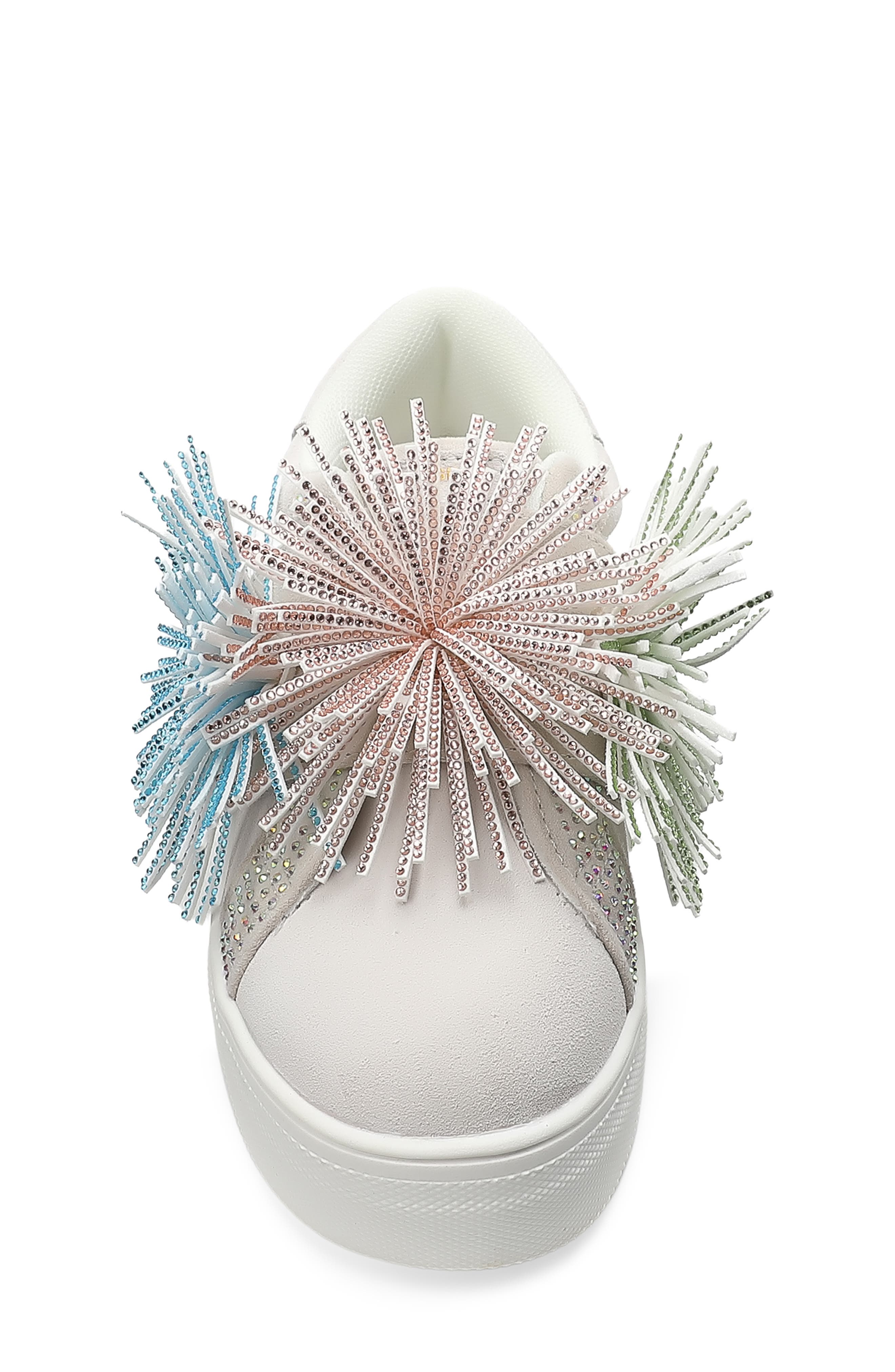 Kurt Geiger London Kids' Laney Fringe Sneaker, Alternate, color, White