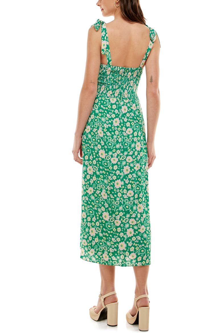 Malibu Faux Wrap Midi Dress, Alternate, color, KELLY DAISY FLORAL