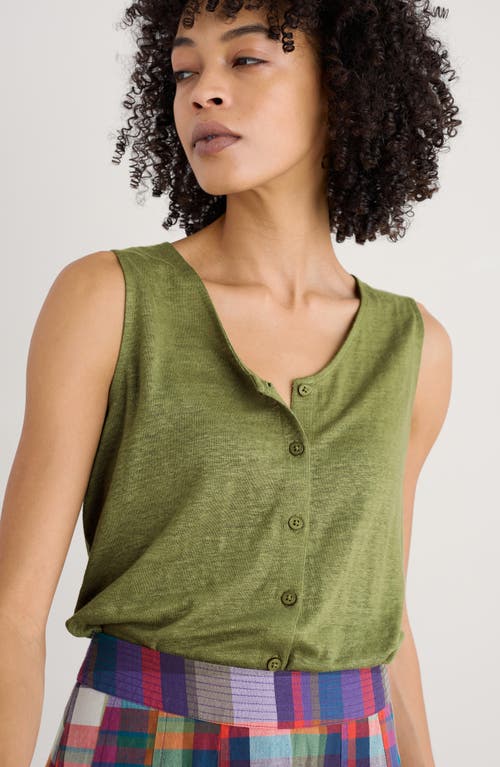 Seasalt Cornwall Carn Glaze Linen Vest In Green