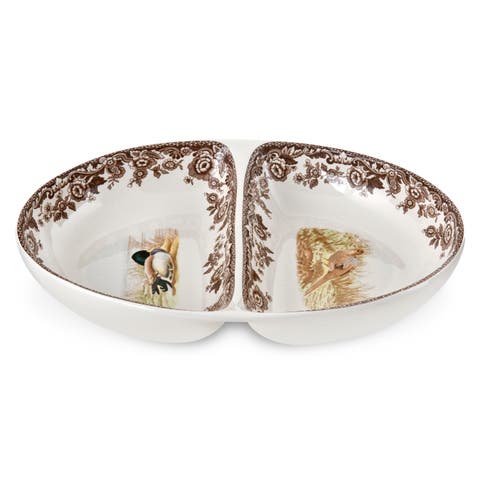 Woodland 11.5" x 8.5" Divided Dish, Pheasant / Mallard
