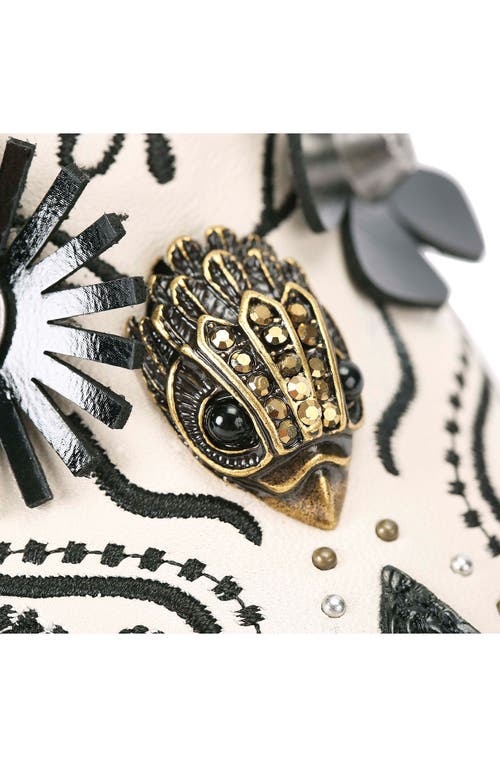 Kurt Geiger 70mm Floral-embellishment Mules In Black