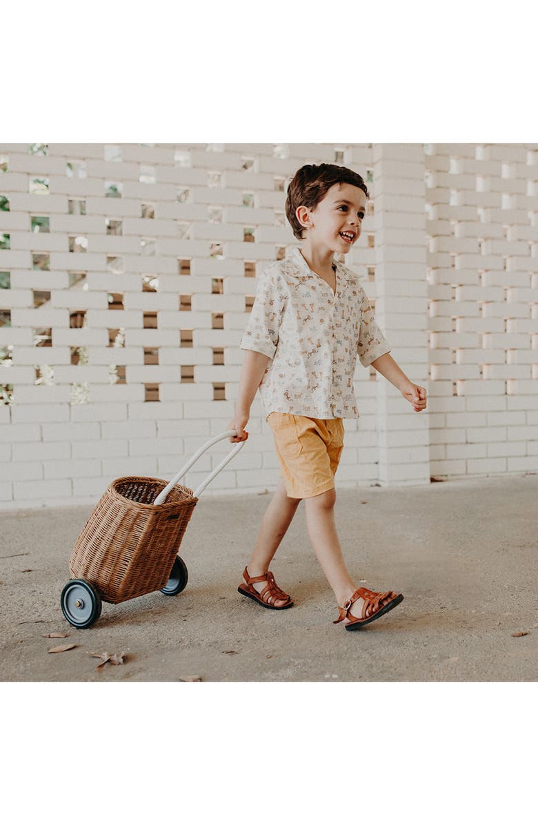 Olli Ella Luggy Wheeled Rattan Basket, Alternate, color,