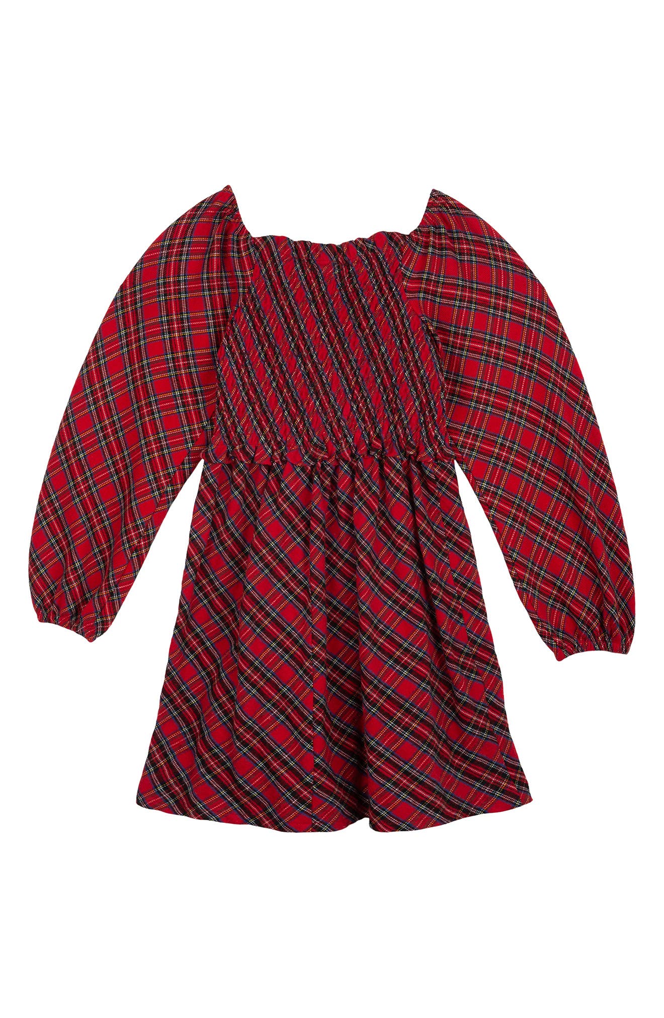Rare Editions Kids' Yarn Dye Plaid Cotton Twill Dress