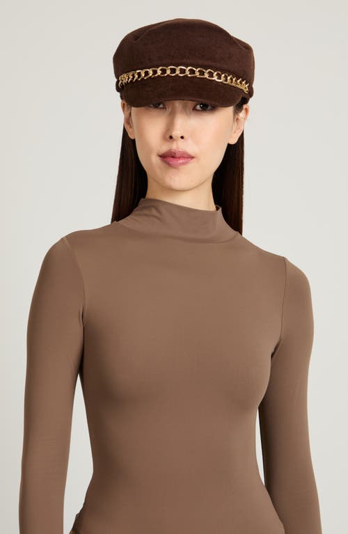 Eugenia Kim Marina Chain Trim Cap In Brown