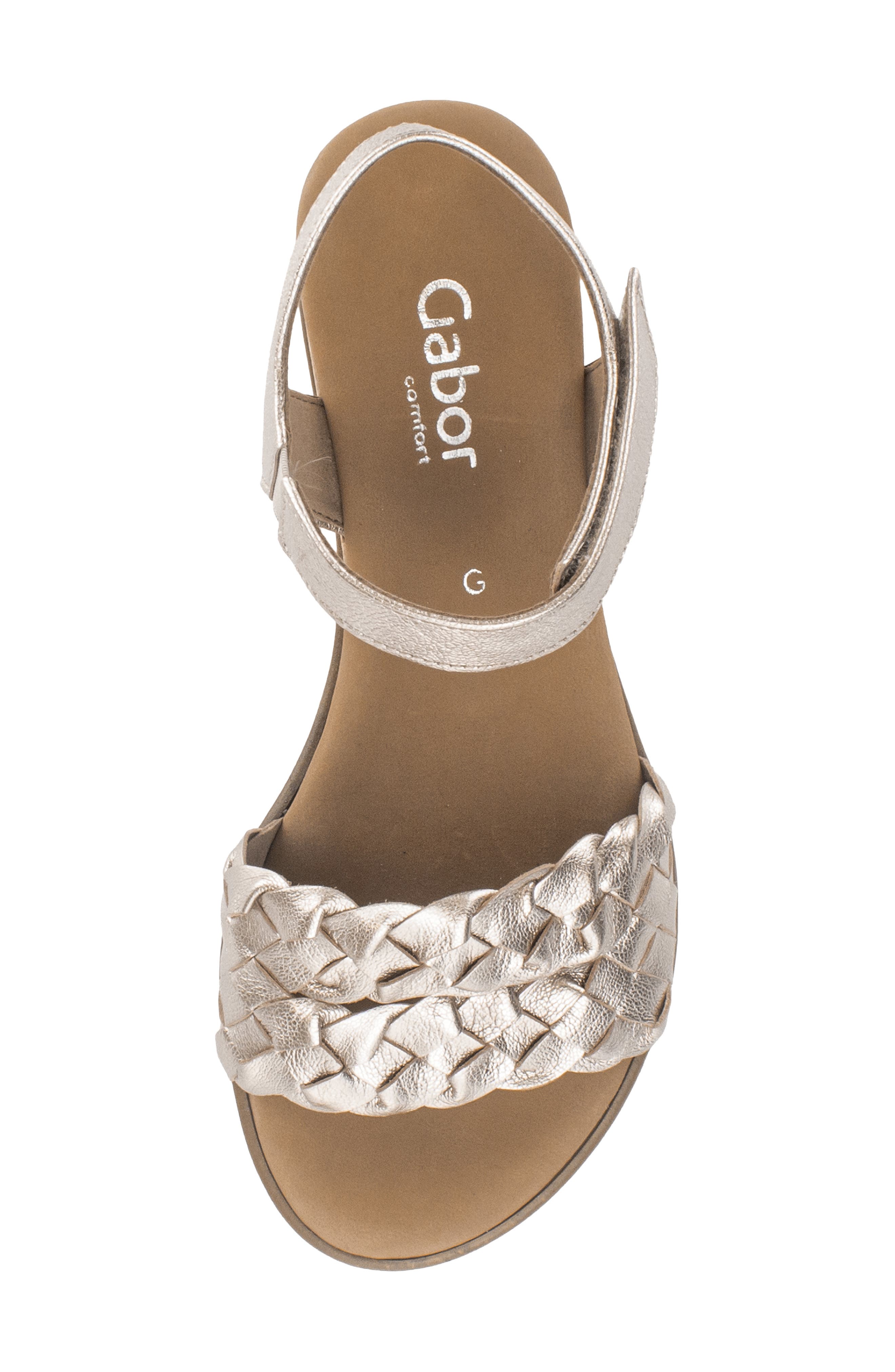 Gabor Ankle Strap Sandal, Alternate, color, Puder