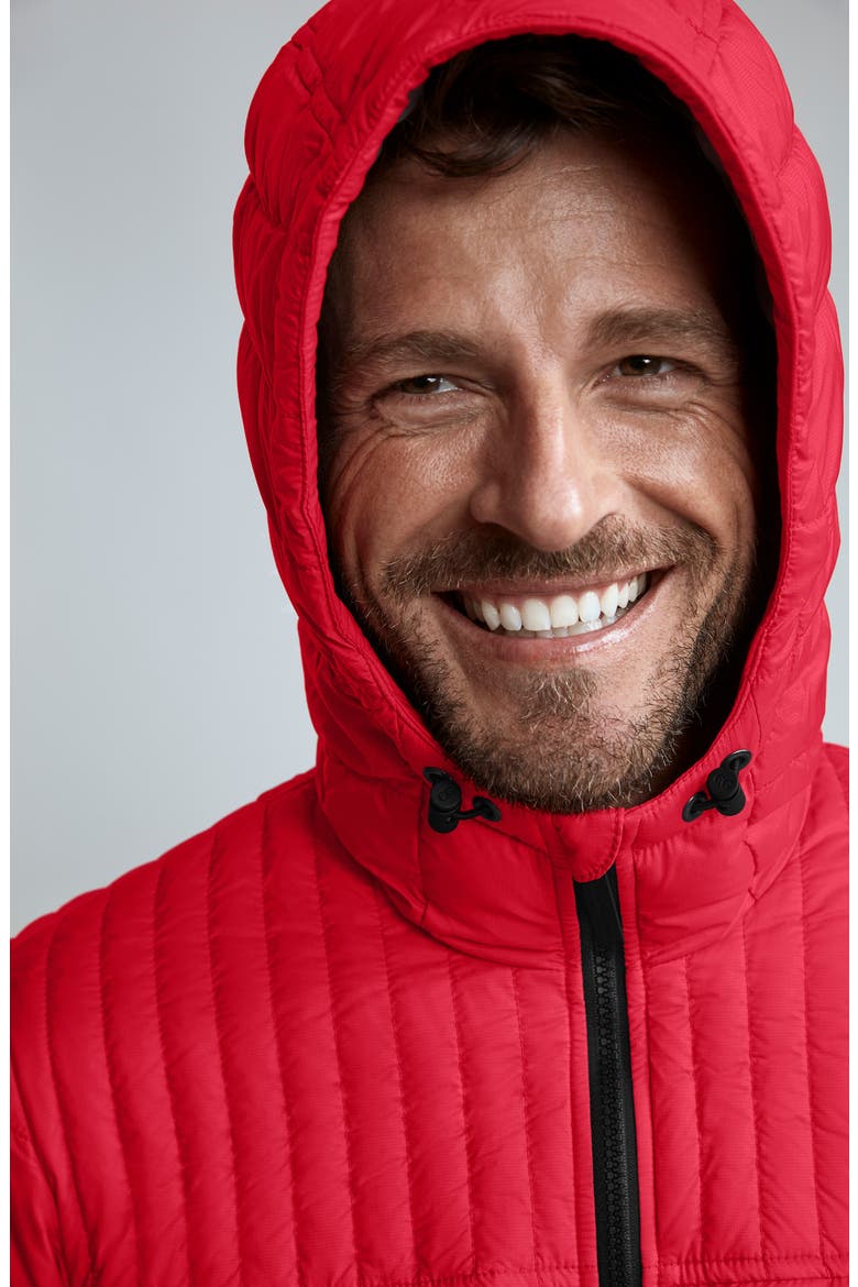 Cabri Hooded Packable Down Jacket, Alternate, color, RED