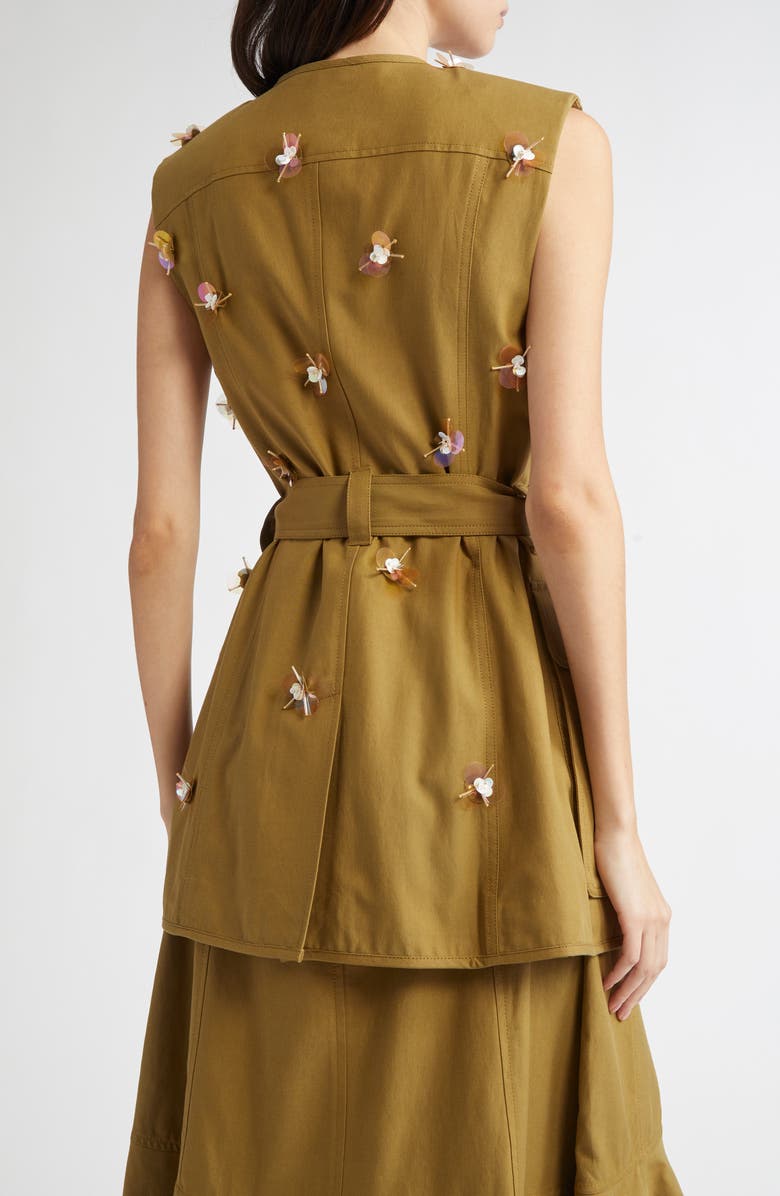 Ulla Johnson Twyla Floral Appliqué Vest, Alternate, color,