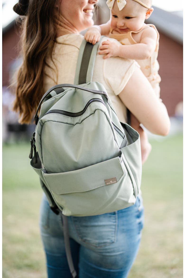 Mini Roo Diaper Backpack, Alternate, color, SAGE