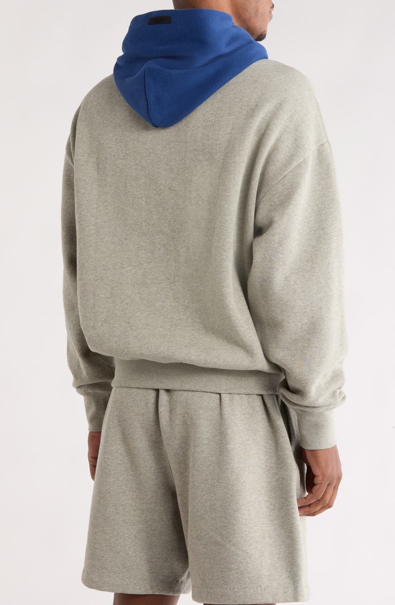 Fear of God Essentials x NBA Sports Fit Hoodie, Alternate, color, Concrete Heather/ Estate Blue